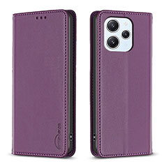 Coque Portefeuille Livre Cuir Etui Clapet B22F pour Xiaomi Redmi 12 4G Violet
