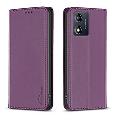 Coque Portefeuille Livre Cuir Etui Clapet B23F pour Motorola Moto E13 Violet