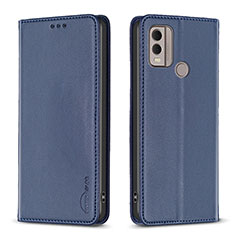 Coque Portefeuille Livre Cuir Etui Clapet B23F pour Nokia C22 Bleu
