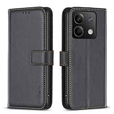 Coque Portefeuille Livre Cuir Etui Clapet B24F pour Xiaomi Redmi Note 13 5G Noir