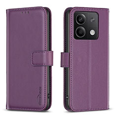 Coque Portefeuille Livre Cuir Etui Clapet B24F pour Xiaomi Redmi Note 13 5G Violet