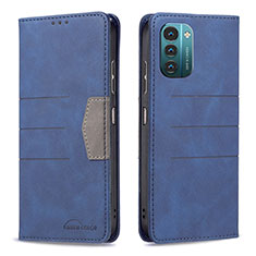 Coque Portefeuille Livre Cuir Etui Clapet B26F pour Nokia G11 Bleu