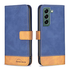 Coque Portefeuille Livre Cuir Etui Clapet BF2 pour Samsung Galaxy S22 5G Bleu