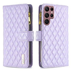Coque Portefeuille Livre Cuir Etui Clapet BF2 pour Samsung Galaxy S23 Ultra 5G Violet