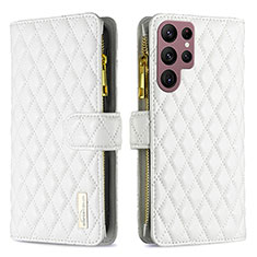 Coque Portefeuille Livre Cuir Etui Clapet BF2 pour Samsung Galaxy S24 Ultra 5G Blanc