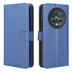 Coque Portefeuille Livre Cuir Etui Clapet BY1 pour Huawei Honor Magic5 Pro 5G Bleu