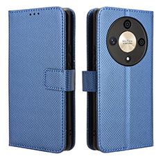 Coque Portefeuille Livre Cuir Etui Clapet BY1 pour Huawei Honor Magic6 Lite 5G Bleu