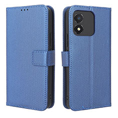Coque Portefeuille Livre Cuir Etui Clapet BY1 pour Huawei Honor X5 Bleu