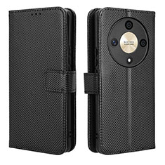 Coque Portefeuille Livre Cuir Etui Clapet BY1 pour Huawei Honor X9b 5G Noir