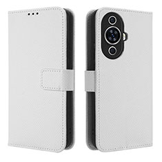 Coque Portefeuille Livre Cuir Etui Clapet BY1 pour Huawei Nova 11 Pro Blanc