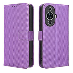 Coque Portefeuille Livre Cuir Etui Clapet BY1 pour Huawei Nova 11 Pro Violet