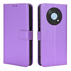 Coque Portefeuille Livre Cuir Etui Clapet BY1 pour Huawei Nova Y90 Violet