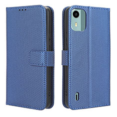 Coque Portefeuille Livre Cuir Etui Clapet BY1 pour Nokia C12 Bleu