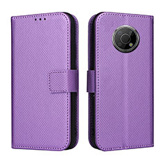 Coque Portefeuille Livre Cuir Etui Clapet BY1 pour Nokia G300 5G Violet