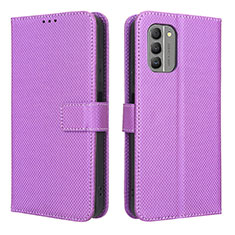 Coque Portefeuille Livre Cuir Etui Clapet BY1 pour Nokia G400 5G Violet