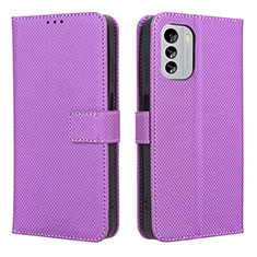 Coque Portefeuille Livre Cuir Etui Clapet BY1 pour Nokia G60 5G Violet