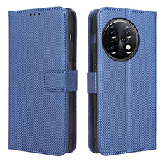 Coque Portefeuille Livre Cuir Etui Clapet BY1 pour OnePlus 11 5G Bleu