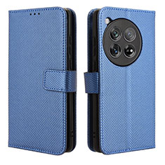 Coque Portefeuille Livre Cuir Etui Clapet BY1 pour OnePlus 12 5G Bleu