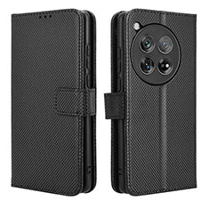 Coque Portefeuille Livre Cuir Etui Clapet BY1 pour OnePlus 12 5G Noir