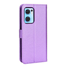 Coque Portefeuille Livre Cuir Etui Clapet BY1 pour OnePlus Nord CE 2 5G Violet