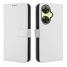 Coque Portefeuille Livre Cuir Etui Clapet BY1 pour OnePlus Nord N30 5G Blanc