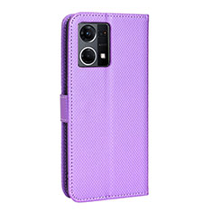 Coque Portefeuille Livre Cuir Etui Clapet BY1 pour Oppo F21 Pro 4G Violet