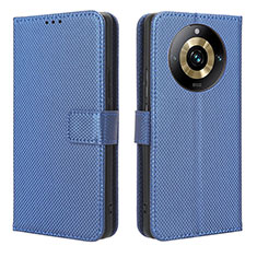Coque Portefeuille Livre Cuir Etui Clapet BY1 pour Realme 11 Pro 5G Bleu