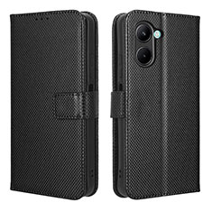 Coque Portefeuille Livre Cuir Etui Clapet BY1 pour Realme C33 (2023) Noir