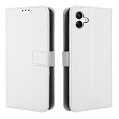 Coque Portefeuille Livre Cuir Etui Clapet BY1 pour Samsung Galaxy A04E Blanc