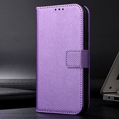 Coque Portefeuille Livre Cuir Etui Clapet BY1 pour Samsung Galaxy M01 Core Violet