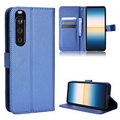 Coque Portefeuille Livre Cuir Etui Clapet BY1 pour Sony Xperia 1 III Bleu