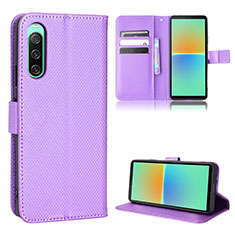 Coque Portefeuille Livre Cuir Etui Clapet BY1 pour Sony Xperia 10 V Violet