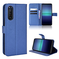 Coque Portefeuille Livre Cuir Etui Clapet BY1 pour Sony Xperia 5 II Bleu