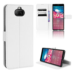 Coque Portefeuille Livre Cuir Etui Clapet BY1 pour Sony Xperia 8 Blanc