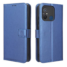 Coque Portefeuille Livre Cuir Etui Clapet BY1 pour Xiaomi Poco C55 Bleu