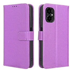 Coque Portefeuille Livre Cuir Etui Clapet BY1 pour Xiaomi Poco M4 5G Violet