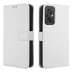 Coque Portefeuille Livre Cuir Etui Clapet BY1 pour Xiaomi Redmi 11 Prime 4G Blanc
