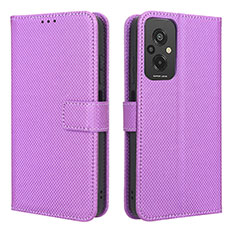 Coque Portefeuille Livre Cuir Etui Clapet BY1 pour Xiaomi Redmi 11 Prime 4G Violet