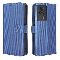 Coque Portefeuille Livre Cuir Etui Clapet BY1 pour Xiaomi Redmi K60E 5G Bleu