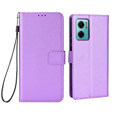 Coque Portefeuille Livre Cuir Etui Clapet BY1 pour Xiaomi Redmi Note 11E 5G Violet
