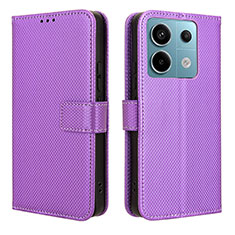 Coque Portefeuille Livre Cuir Etui Clapet BY1 pour Xiaomi Redmi Note 13 Pro 5G Violet