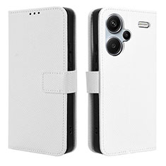 Coque Portefeuille Livre Cuir Etui Clapet BY1 pour Xiaomi Redmi Note 13 Pro+ Plus 5G Blanc