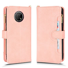 Coque Portefeuille Livre Cuir Etui Clapet BY2 pour Nokia G300 5G Or Rose