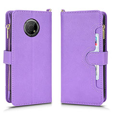 Coque Portefeuille Livre Cuir Etui Clapet BY2 pour Nokia G300 5G Violet