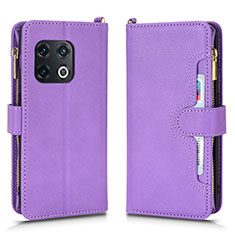 Coque Portefeuille Livre Cuir Etui Clapet BY2 pour OnePlus 10 Pro 5G Violet