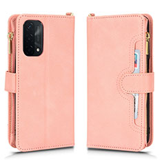 Coque Portefeuille Livre Cuir Etui Clapet BY2 pour OnePlus Nord N200 5G Or Rose