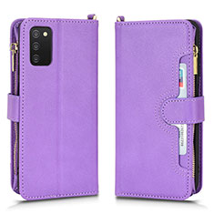 Coque Portefeuille Livre Cuir Etui Clapet BY2 pour Samsung Galaxy A03s Violet