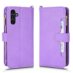 Coque Portefeuille Livre Cuir Etui Clapet BY2 pour Samsung Galaxy A04s Violet