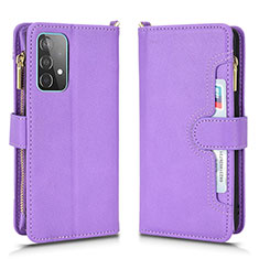 Coque Portefeuille Livre Cuir Etui Clapet BY2 pour Samsung Galaxy A52 5G Violet