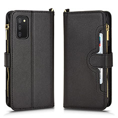 Coque Portefeuille Livre Cuir Etui Clapet BY2 pour Samsung Galaxy M02s Noir